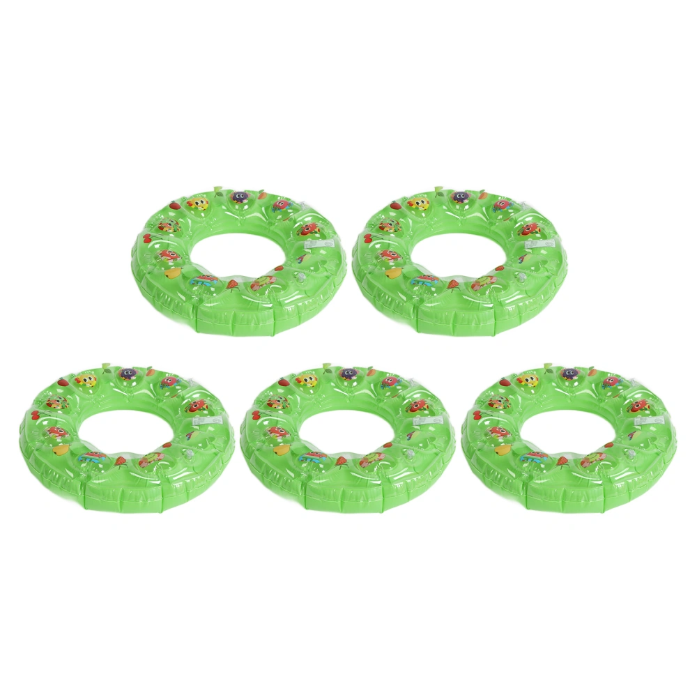 5pcs Swimming Tube Rings Cartoon Pool Tubes Inflatable Swim Rings for 8‑12 Years Old