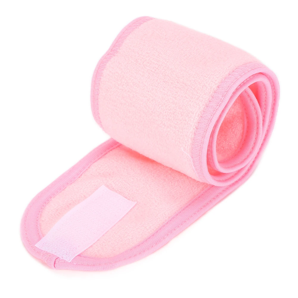 Spa Head Bands Soft Cloth Facial Makeup Head Wrap Skincare Shower Sports Hair WrapPink