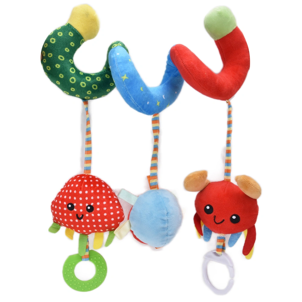 Baby Cartoon Animal Spiral Wrap Crib Bed Toy Stroller Car Seat Soft Plush Rattle Hanging Toy#4