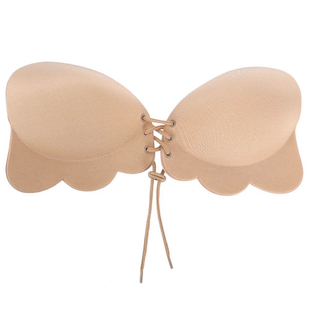 Silicone Strapless Bra Wireless Conceal Push Up OnePiece Backless Bras for Women(Skin Color C)