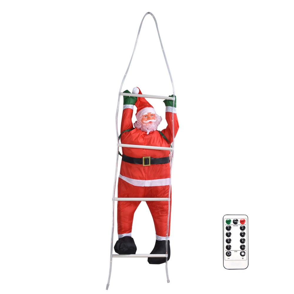 Santa Claus Climbing Rope LED Christmas Ornament for Christmas Tree Home Door Decoration90cm/3.0in 60 Lights