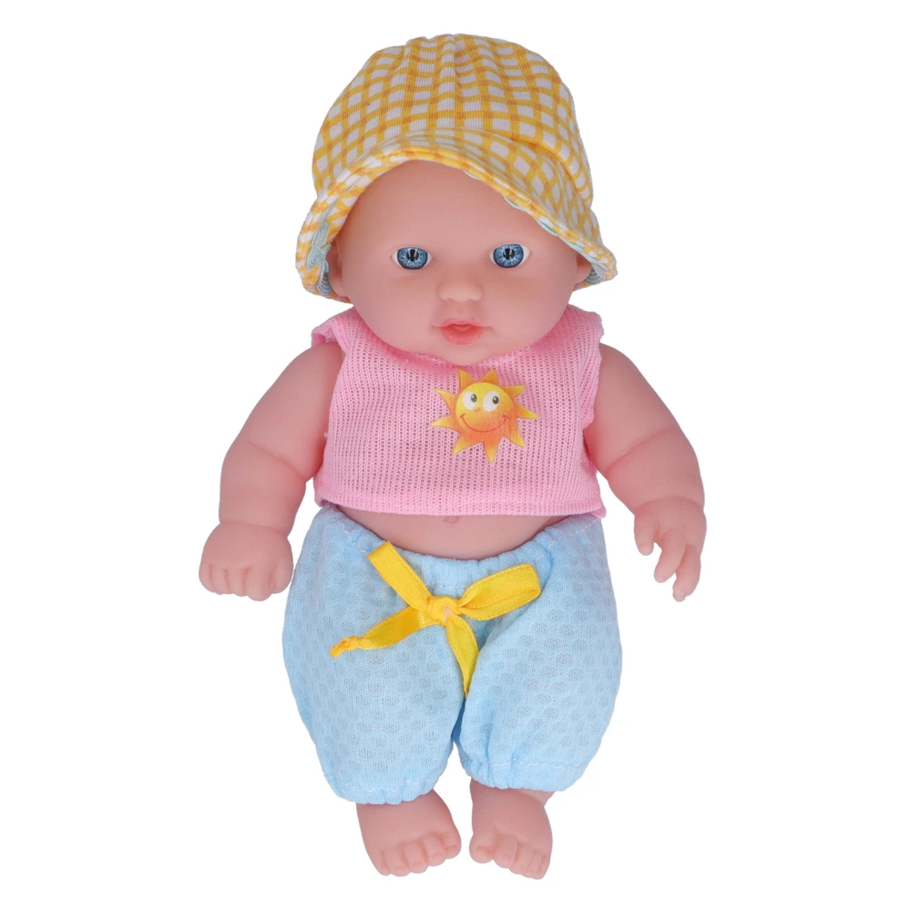 8 Inch Reborn Baby Doll Full Body Vinyl Lifelike Baby Girl Dolls Soft Newborn Baby DollsPink