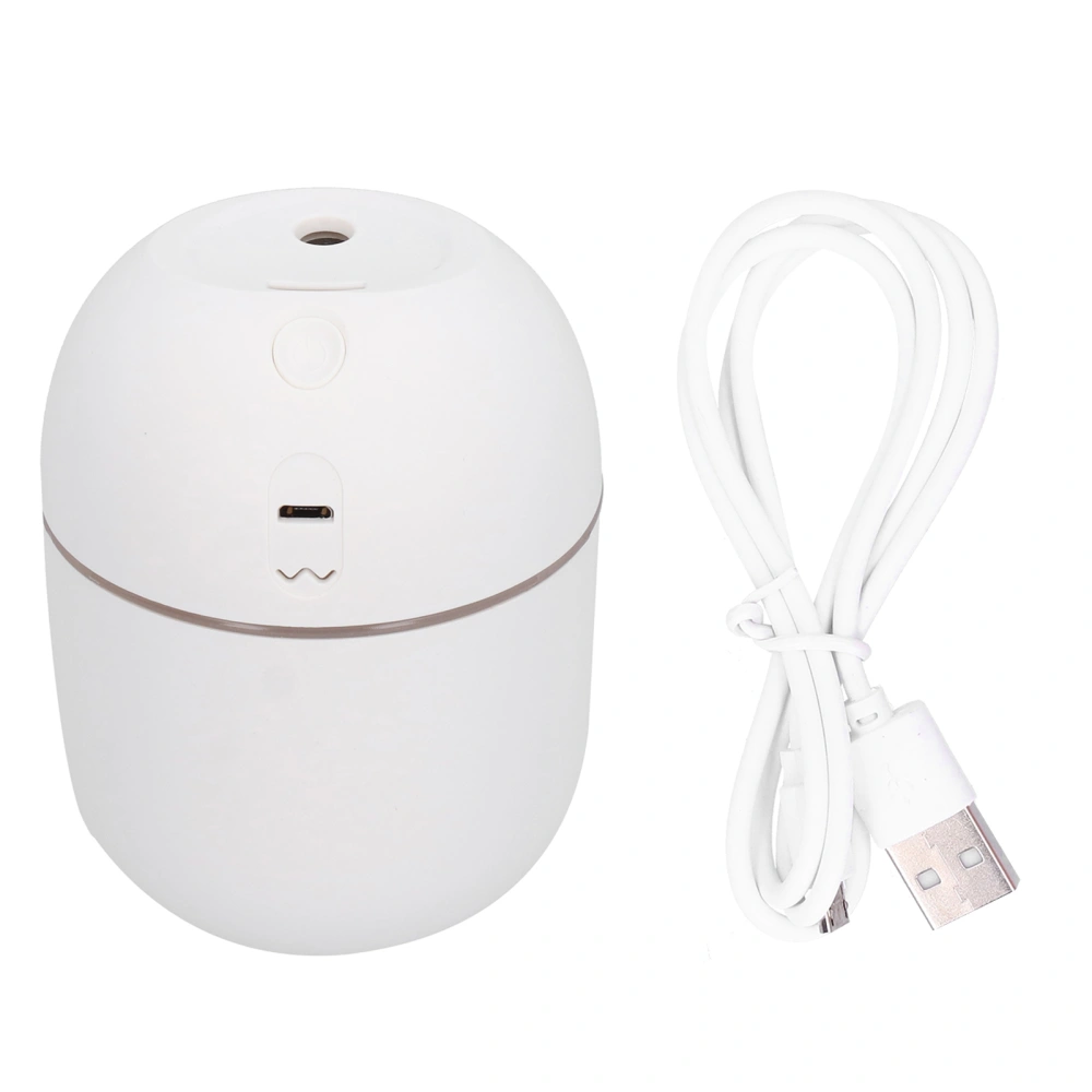 Portable Mini Humidifier USB Charging Desktop Humidifier Bedroom Humidifier with LED LightWhite