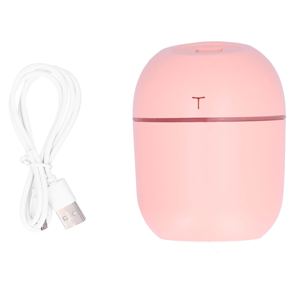 Portable Mini Humidifier USB Charging Desktop Humidifier Bedroom Humidifier with LED LightPink