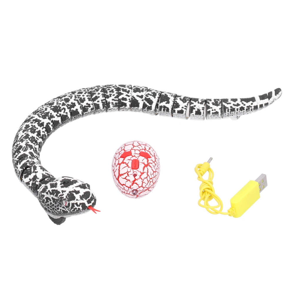 Infrared Remote Control Rattle Snake Battery‑Powered Robotic Snake Toy Kids Animal Prank ToyBlack