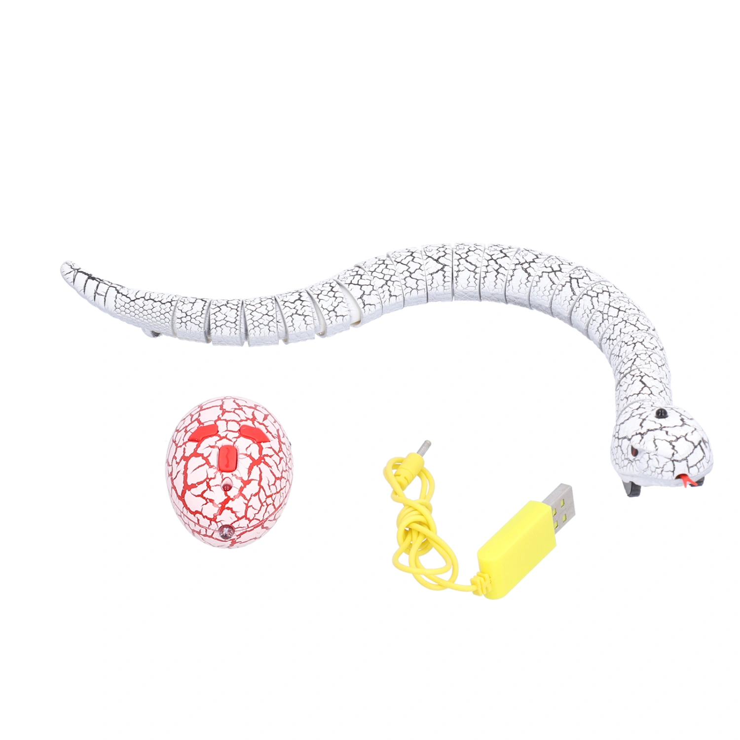 Infrared Remote Control Rattle Snake Battery‑Powered Robotic Snake Toy Kids Animal Prank ToyWhite
