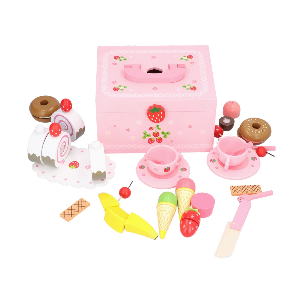 Simulation Cake Fruit Dessert Children Toddlers Pretend Play Educational Early Learning Toy Set