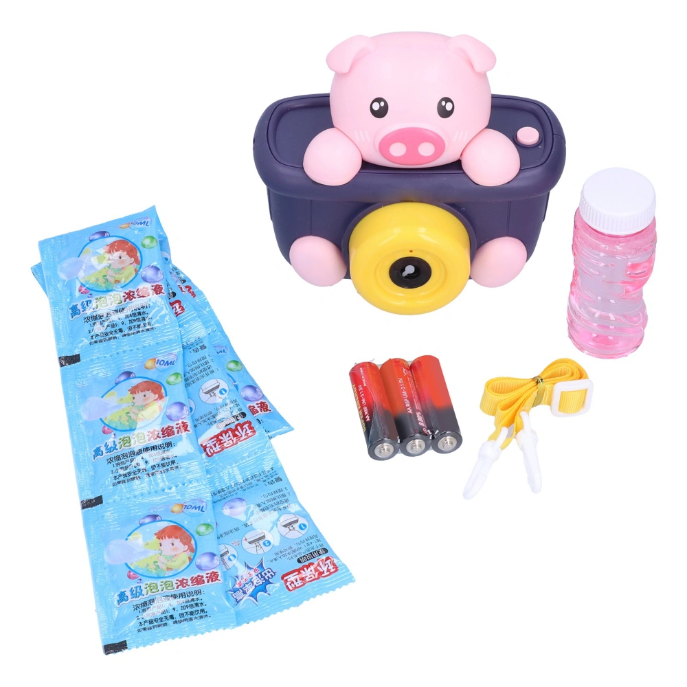 Pig Camera Bubble Machine Electric Bubble Blowing Toys Automatic Bubble Machine with Light MusicCamera Bubble Machine