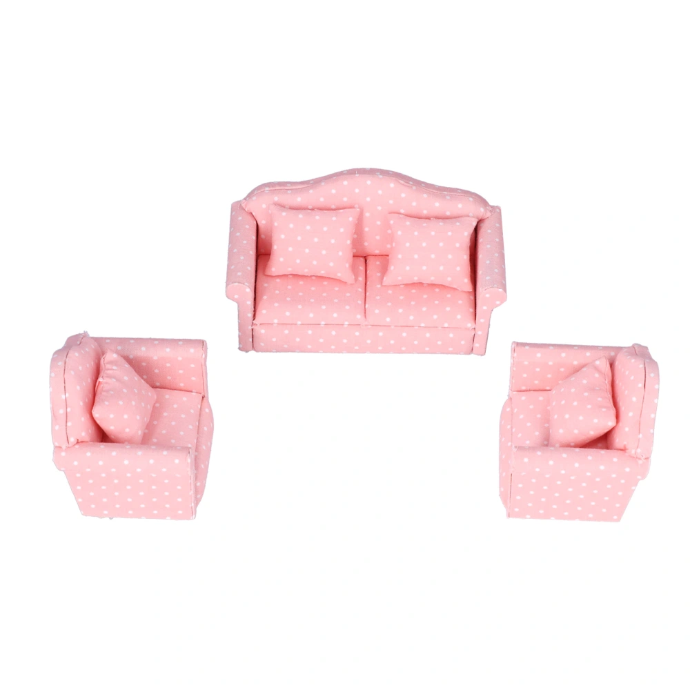 1:12 Miniature Dollhouse Sofa DIY Mini Dollhouse Couch Furnishings Toys Accessories