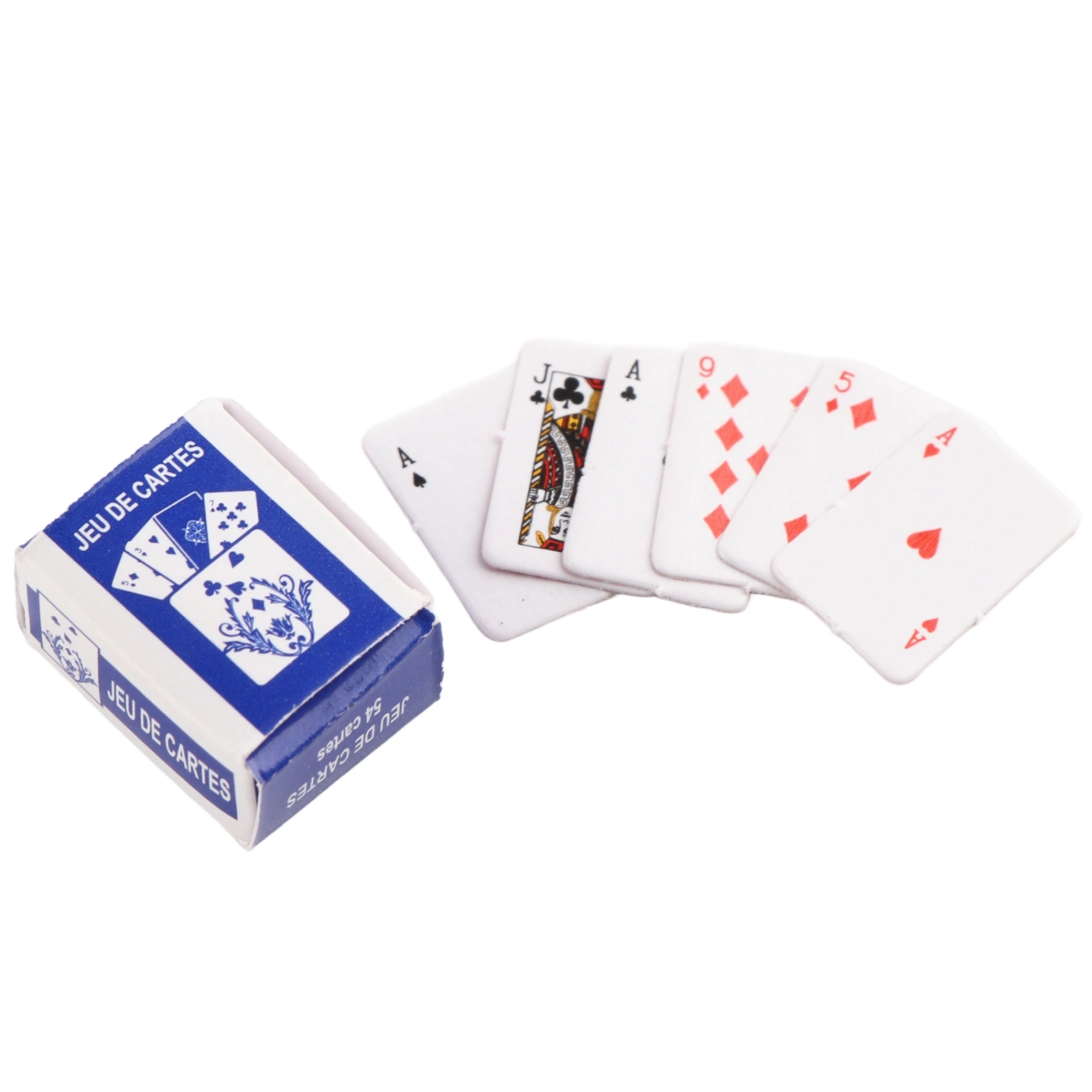 Miniature Playing Cards 1/12 Dollhouse Simulation Mini Paper Playing Cards Game Accessory
