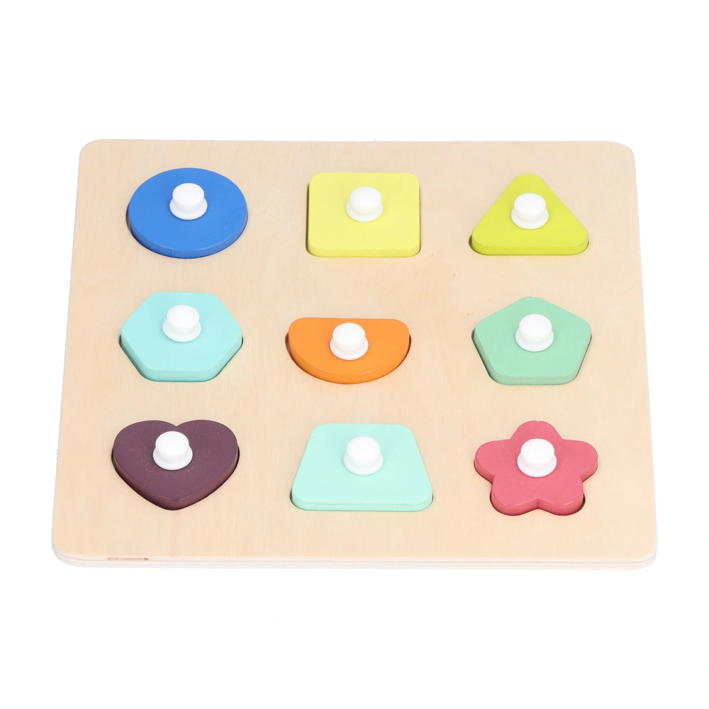 Wooden Peg Puzzles Toys Toddler Educational Knob Learning Puzzle Board Toys for KidsShape