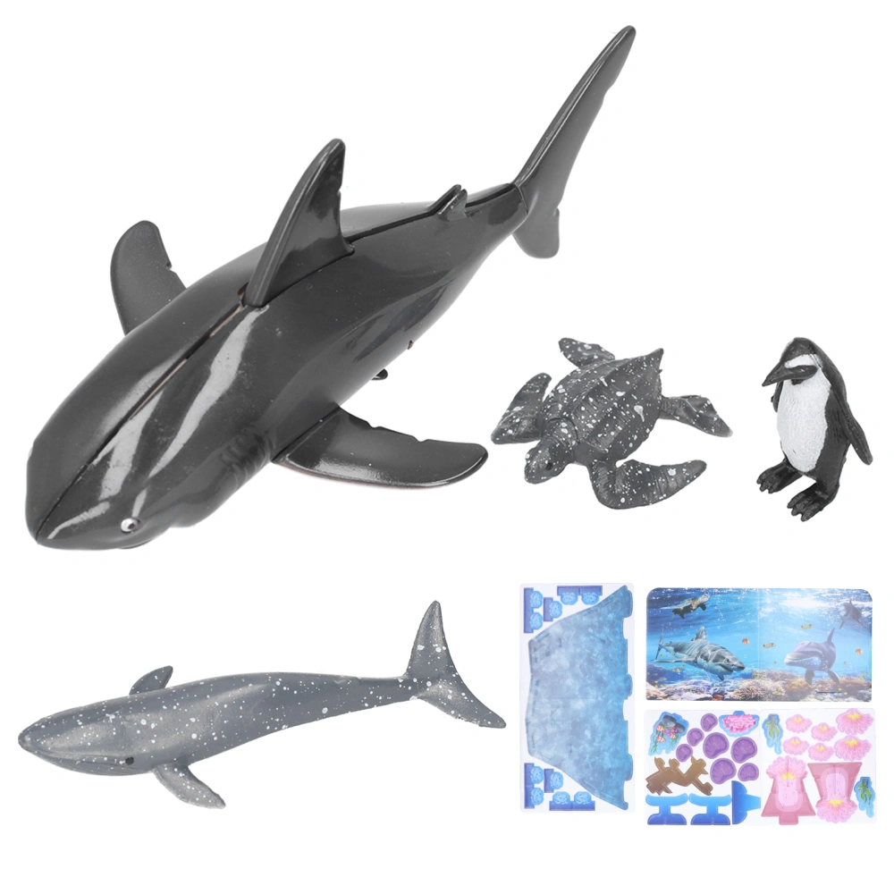 Three‑Dimensional Jigsaw Puzzle Magnetic Sea Animal DIY Assembly Educational Children Toy