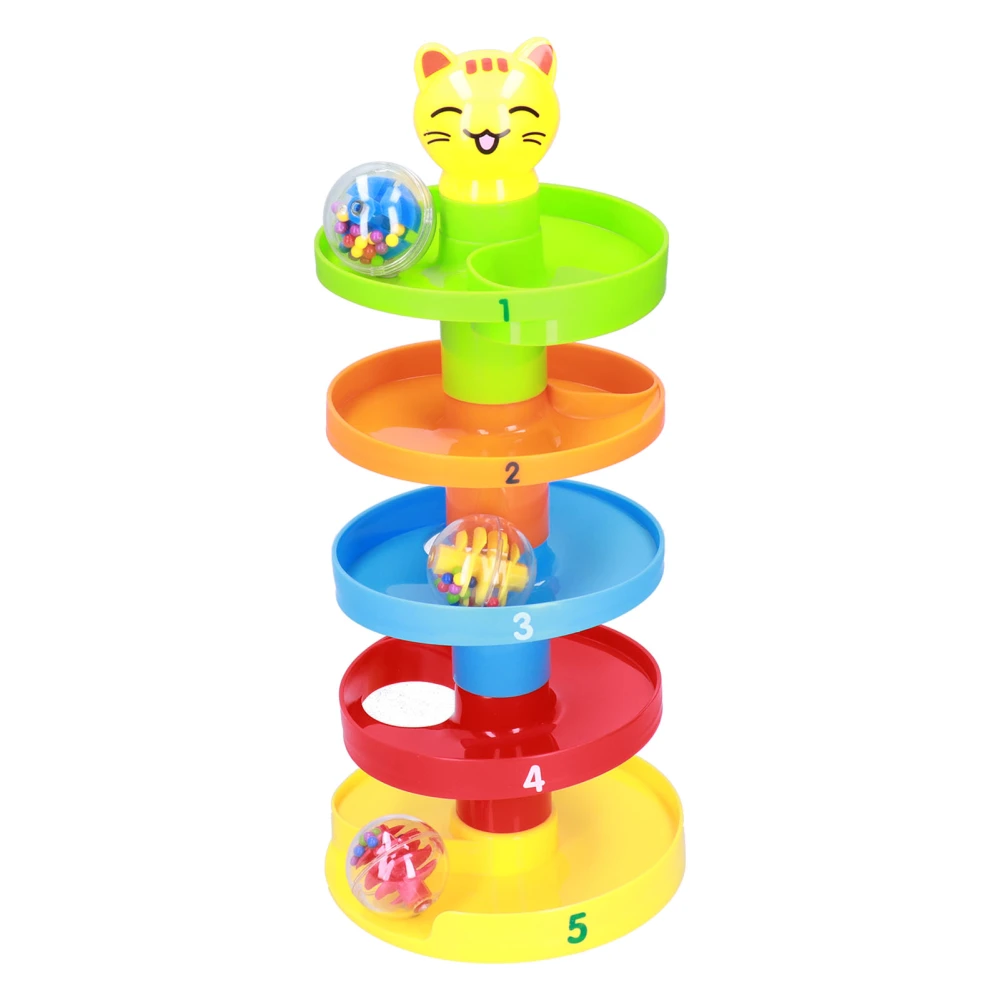 5 Layer Ball Drop Roll Swirling Tower Toy Educational Roll Activity Toy Toddler Ball Ramp ToyRoll Play Tower Toy