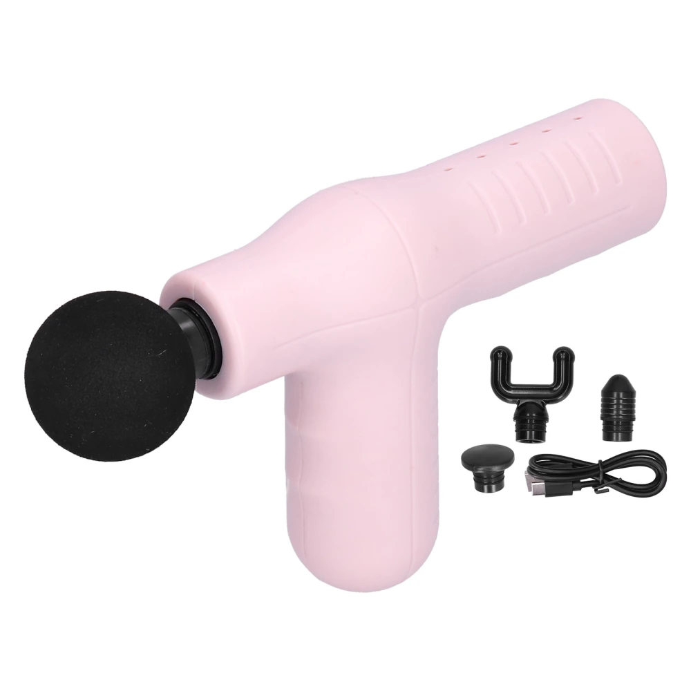 Electric Massage Gun HandHeld Muscle Pain Relief Percussion Massager for Athletes Training 7.4V(Pink )