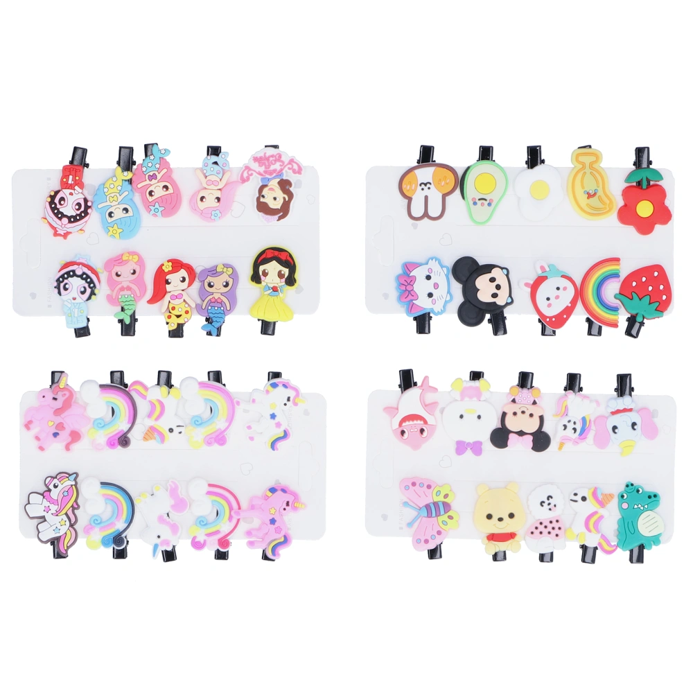 40pcs Cute Girls Hair Clips Children Colorful Pattern Cartoon Hairpin Accessories Gift