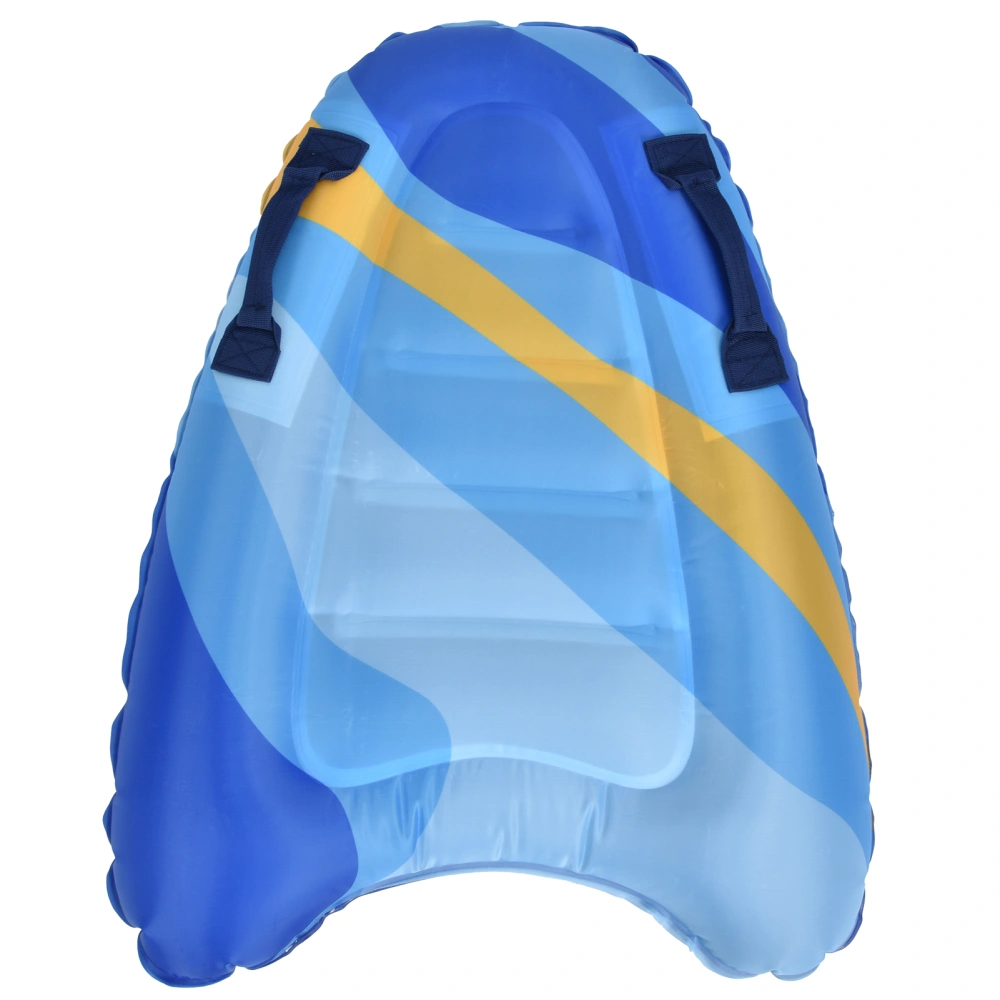 Portable Inflatable Floating Board Swimming Pool Beach Bodyboard for Children AdultsNavy Blue Streaks