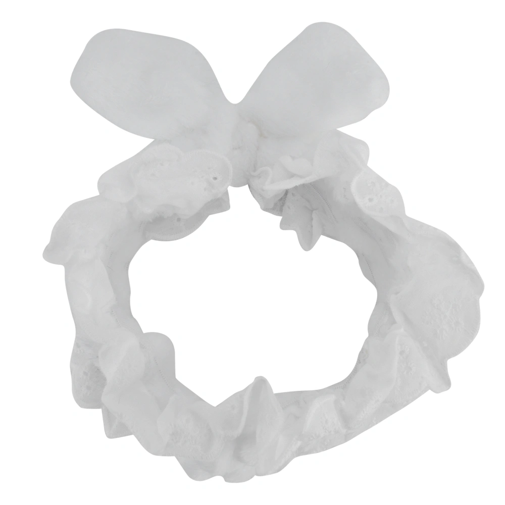 Bow Hair Band Bow Tie Lace Soft Cute Headbands for Women Washing Face Make Up Spa