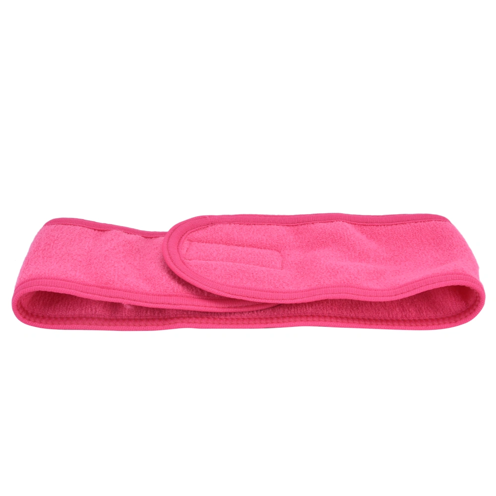 Adjustable Facial Spa Headband Bath Head Stretch Towel DoubleSided Pink Hair Band Wrap