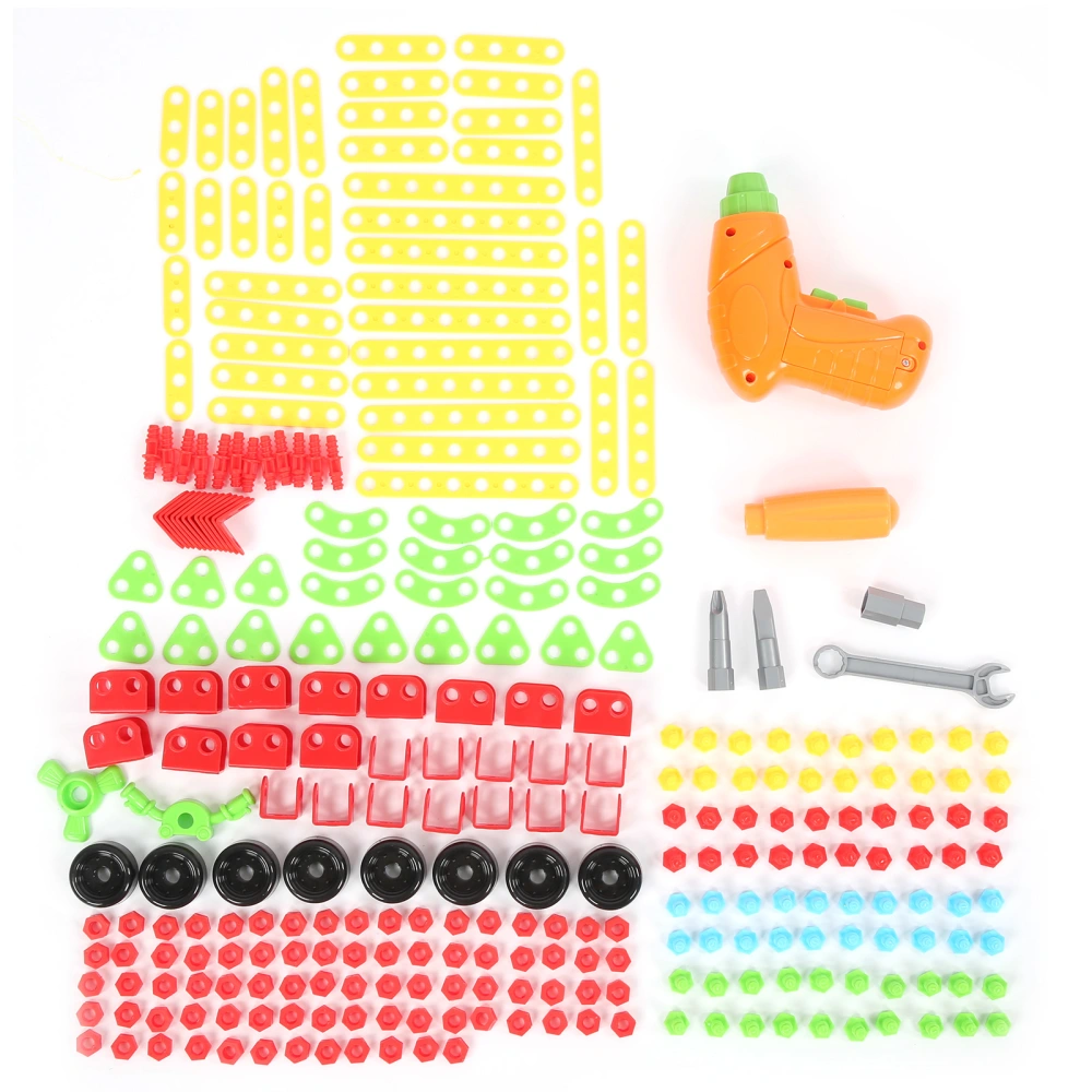 Assembling Building Blocks Children Electric Drill Screw Nut Puzzle Kit Play Set Toys Electric Drill Toys