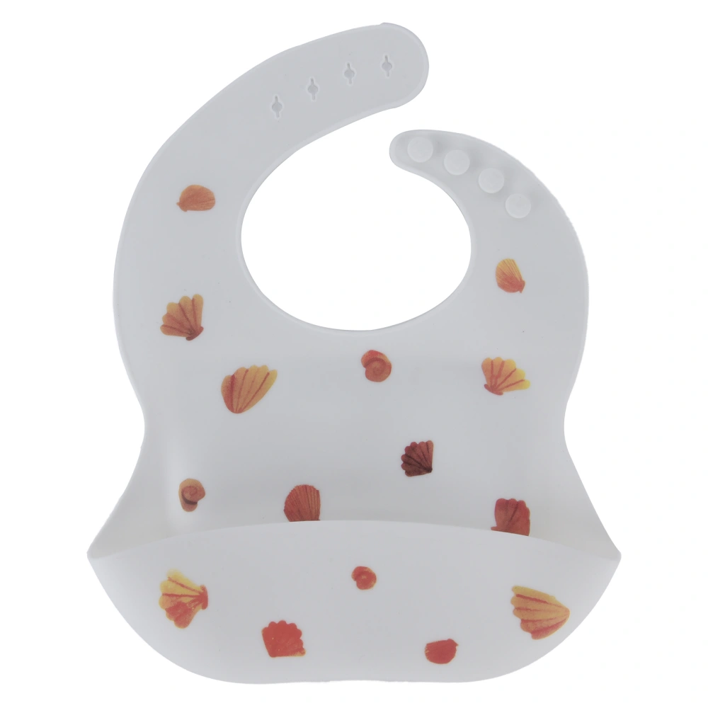 Unisex Silicone Toddler Bibs Baby Bibs Adjustable Food Catcher for 1‑3 Years Old BabyShell