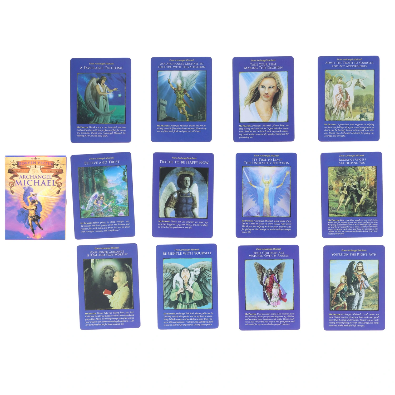 44‑Deck Guidebook Tarot Cards Hologram Paper Divination Playing Cards Entertainment Board Game