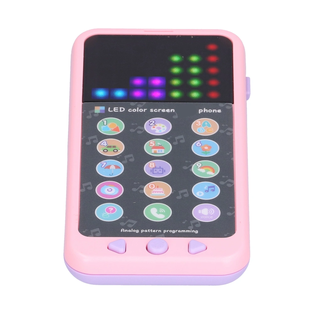 English Language Baby Phone Toy Color Screen Early Educational Music Children Phone ToyPink