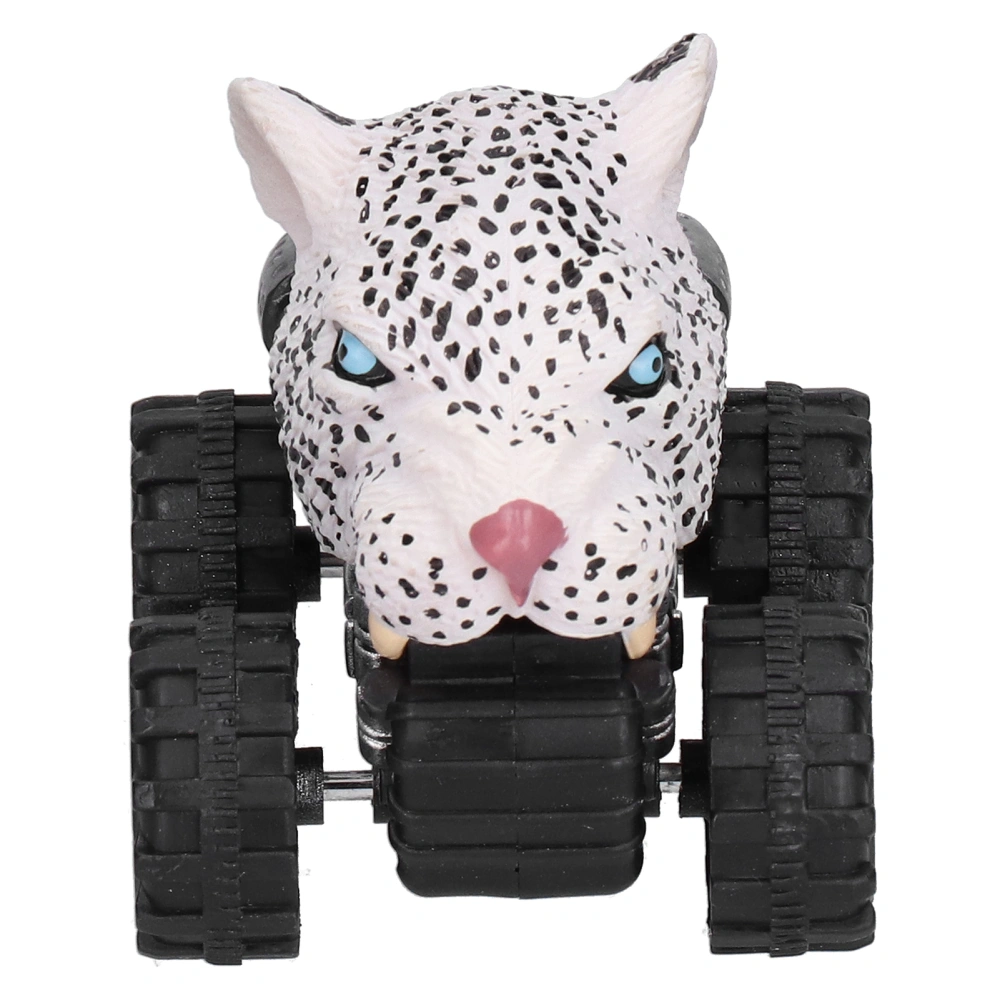 Children Animal Model Car Toy Four Wheel Drive Pull Back Car Educational Vehicle ToySnow Leopard