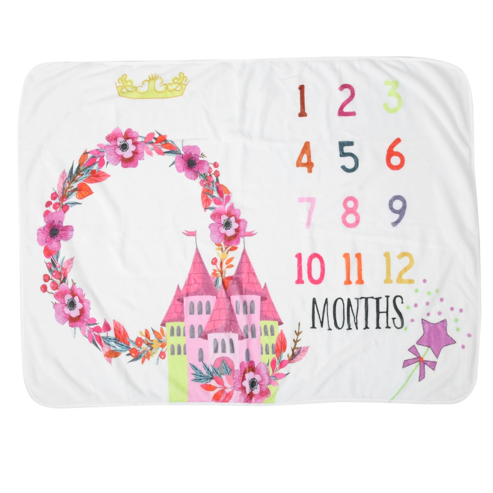 Infant Monthly Milestone Blankets Unisex Soft Month Blanket Photo Background Blankets