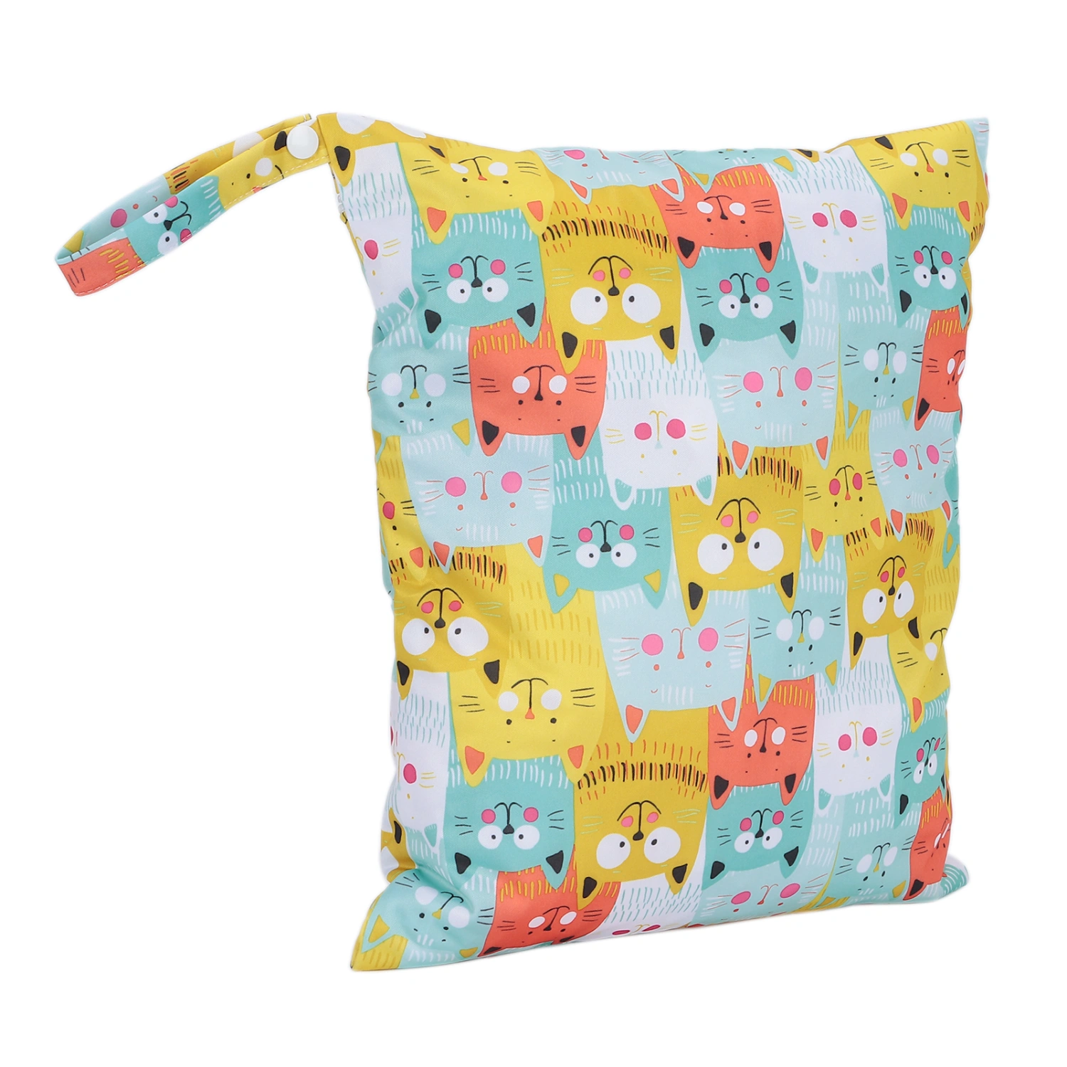 Baby Cloth Diaper Bag Waterproof Reusable Outing Wet Dry Bags with 2 Zippered Pockets#2