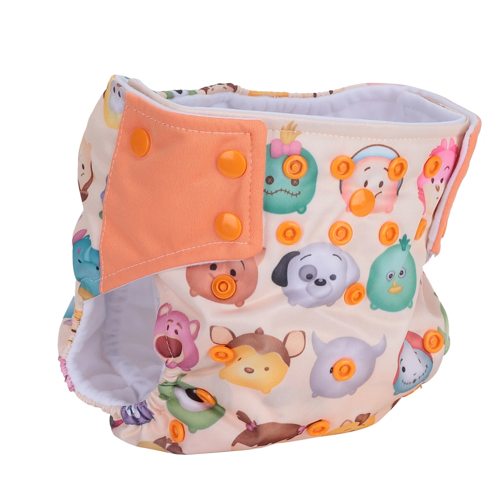 One Size Adjustable Baby Nappy Infant Washable Cloth Diapers Reusable Printed Underwear DiaperCartoons