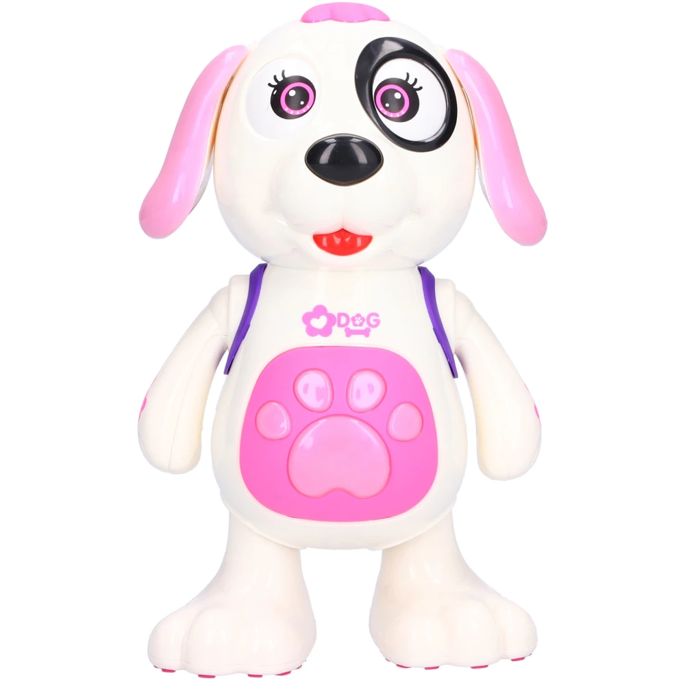 Musical Dancing Robot Dog Plastic Interactive Puppy Toy Smart Singing Dog Toy for Baby KidPink