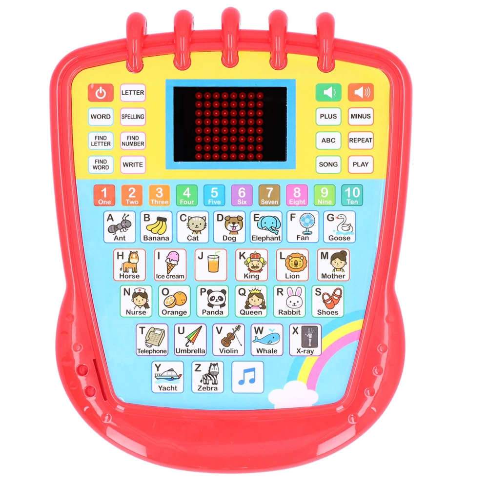 LED Screen English Learning Toy Early Educational Children Kids Toddlers Learning Toy