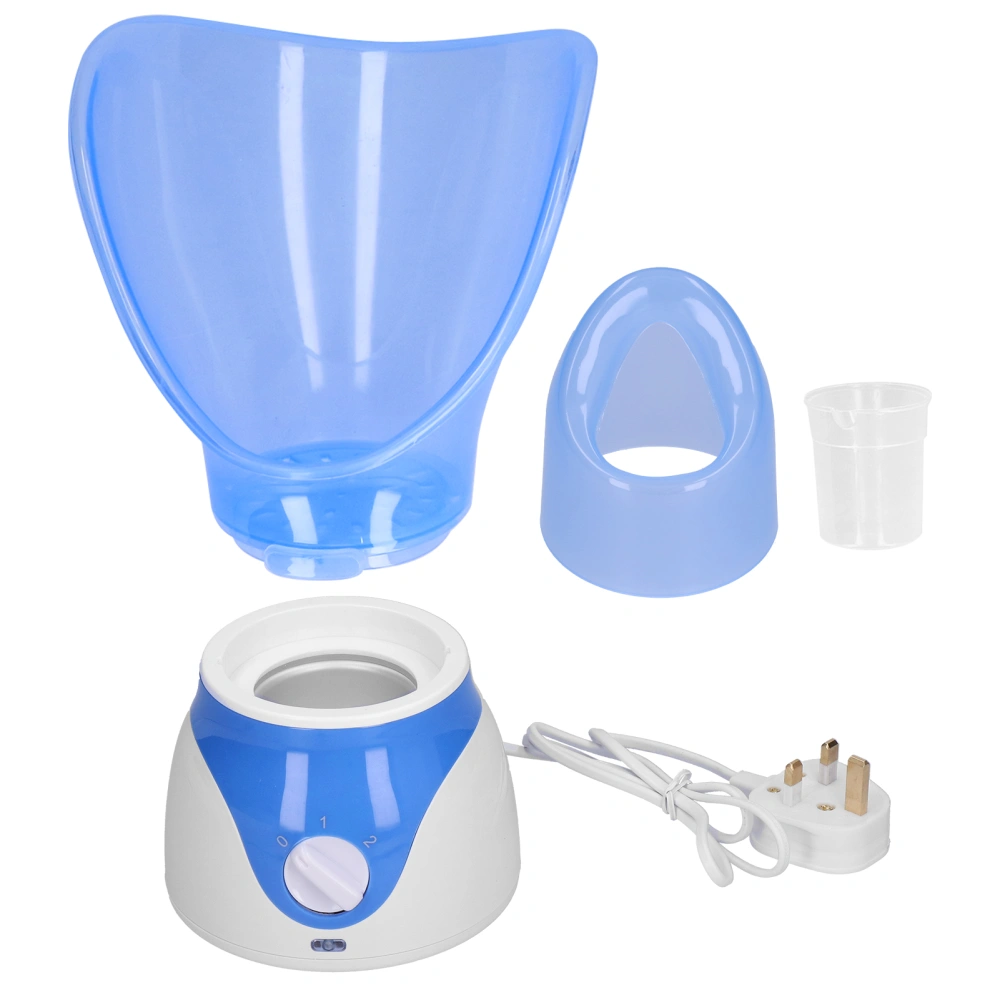 Facial Steamer Warm Mist Moisturizing Face Nose Spa Humidifier Atomizer UK Plug 110‑220VBlue