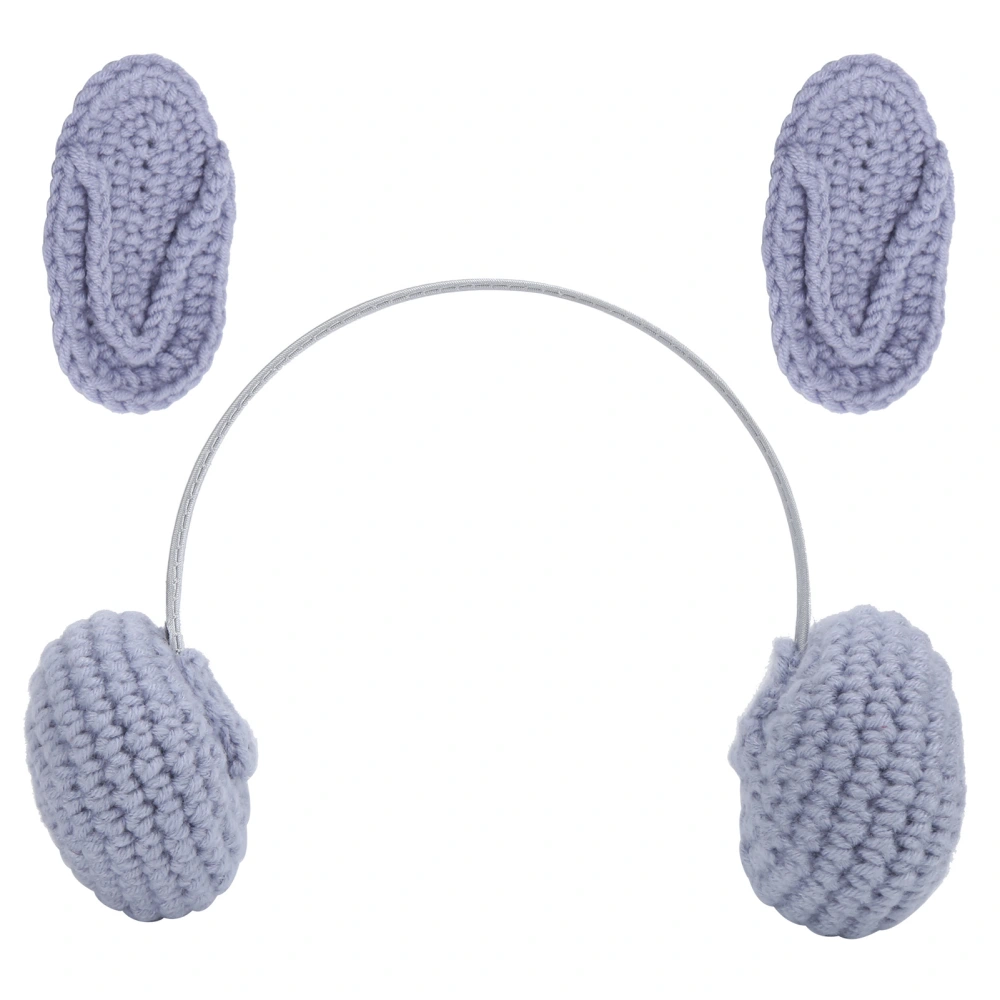 Baby Slipper Earphone Set Photography Props Newborn Knitting Wool Photography PropsGray