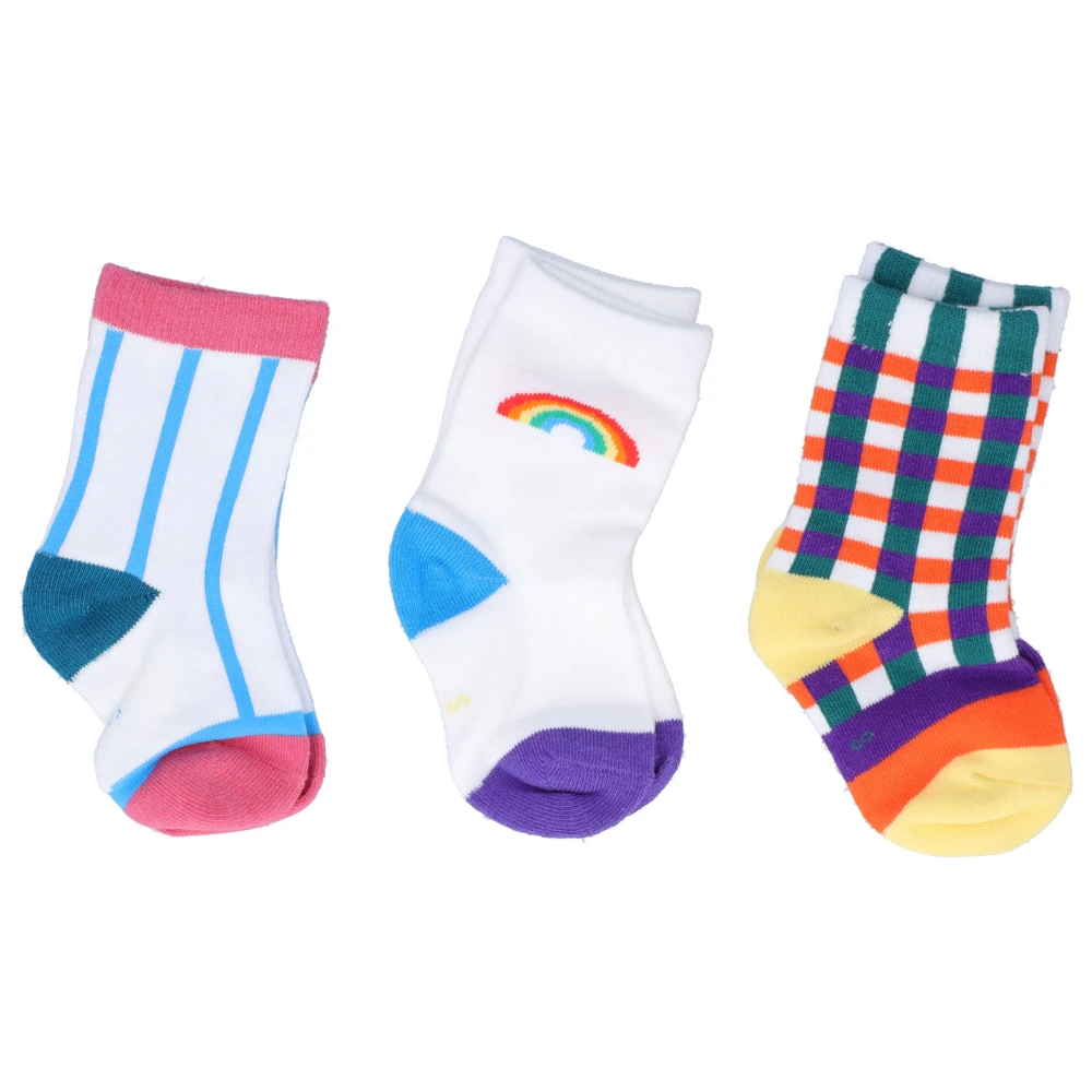 3 Pairs Boys Girls Soft Socks Children Baby Bright Color Skin-Friendly Cute Portable Socks#2