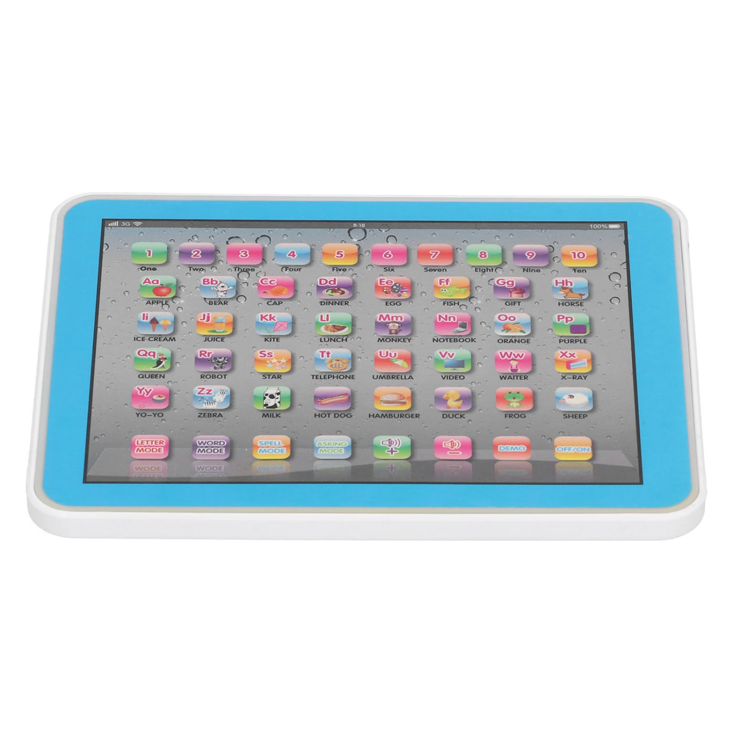 Children Baby Tablet Educational Toys Electronic Machine Early Learning English Study TabletBlue