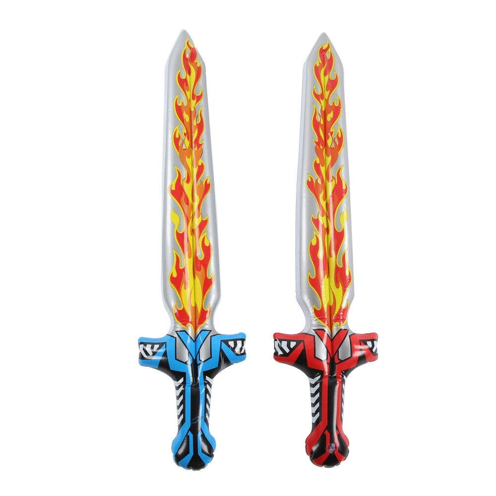 2pcs Pretend Play Inflatable Sword Toy Water Party Inflatable Toy Role Playing Accessory