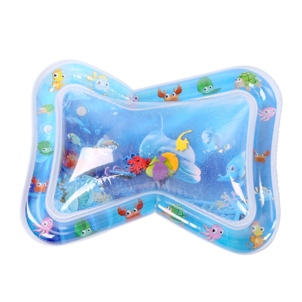 Portable Baby Play Mat Cartoon Marine Animal Pattern Foldable Inflatable Infant Game Mat