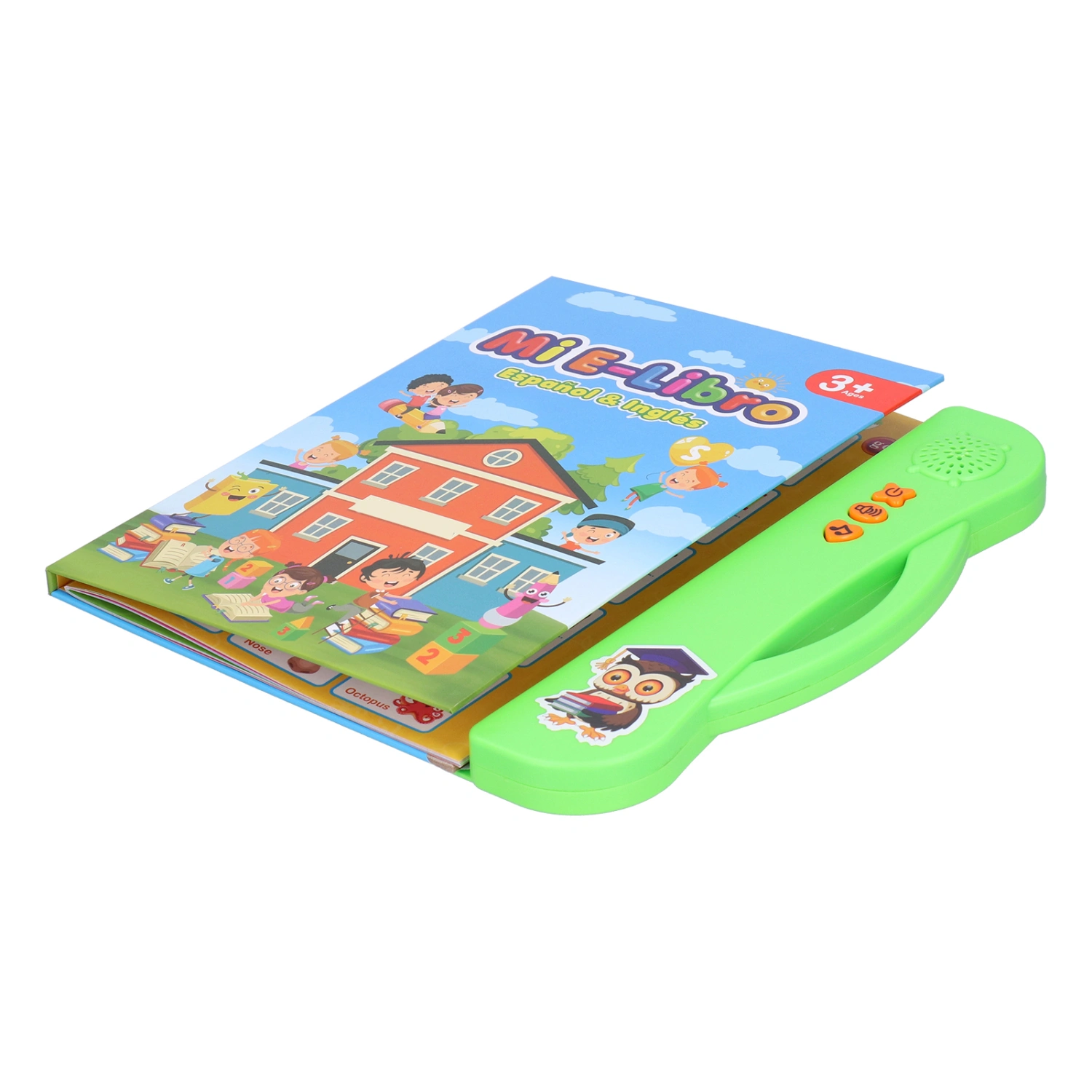 Spanish English Children Early Reading Machine Learning Machine Education EBook Toy(Green )