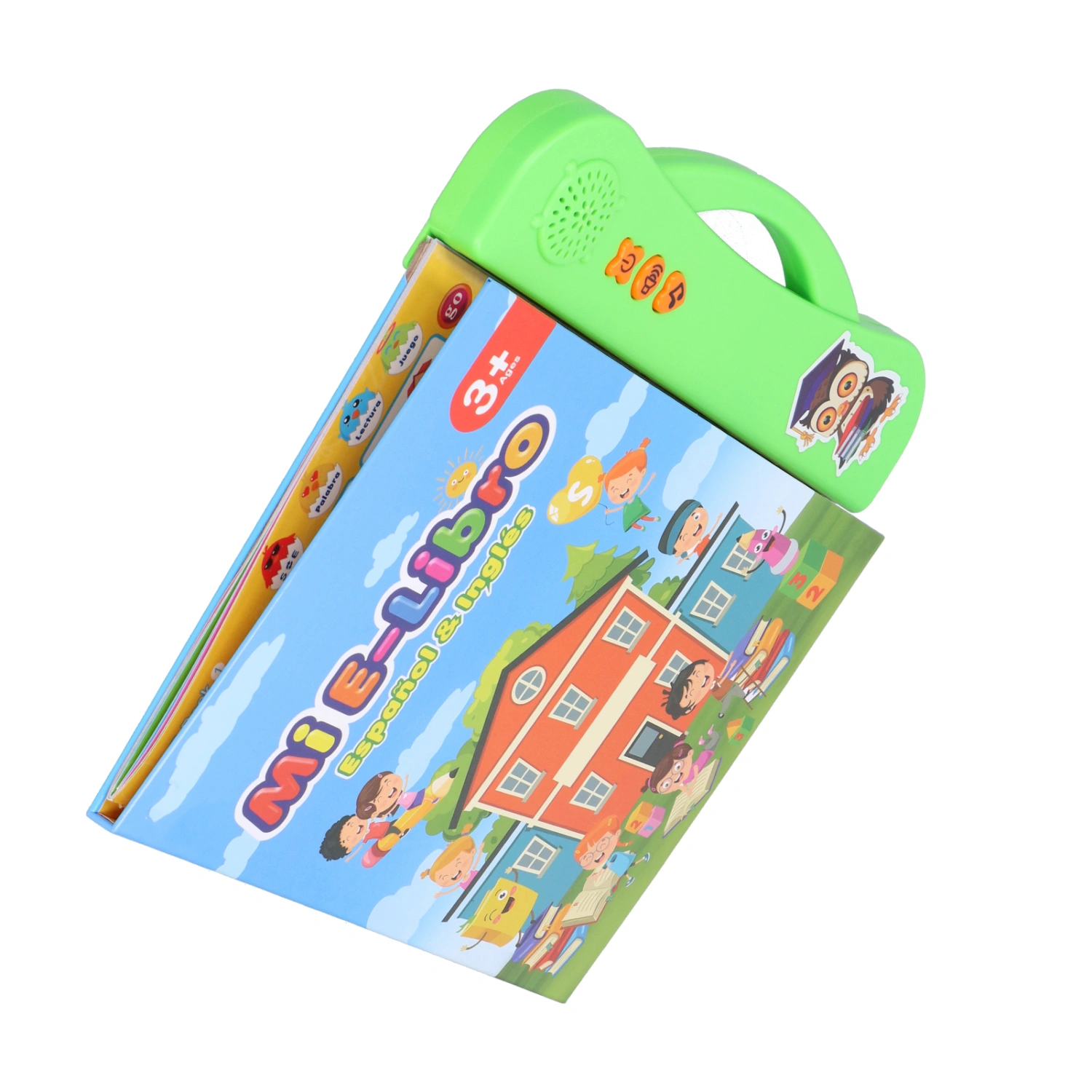 Spanish English Children Early Reading Machine Learning Machine Education EBook Toy(Green )