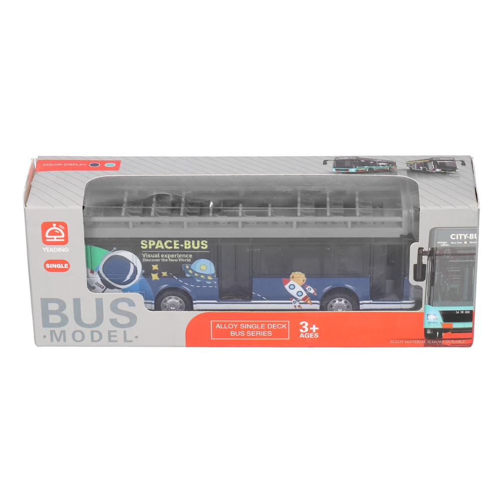 Bus Model PullBack Vehicle Toy Children Kid Car Model Gift Collection Toy Decoration(Dark Blue )