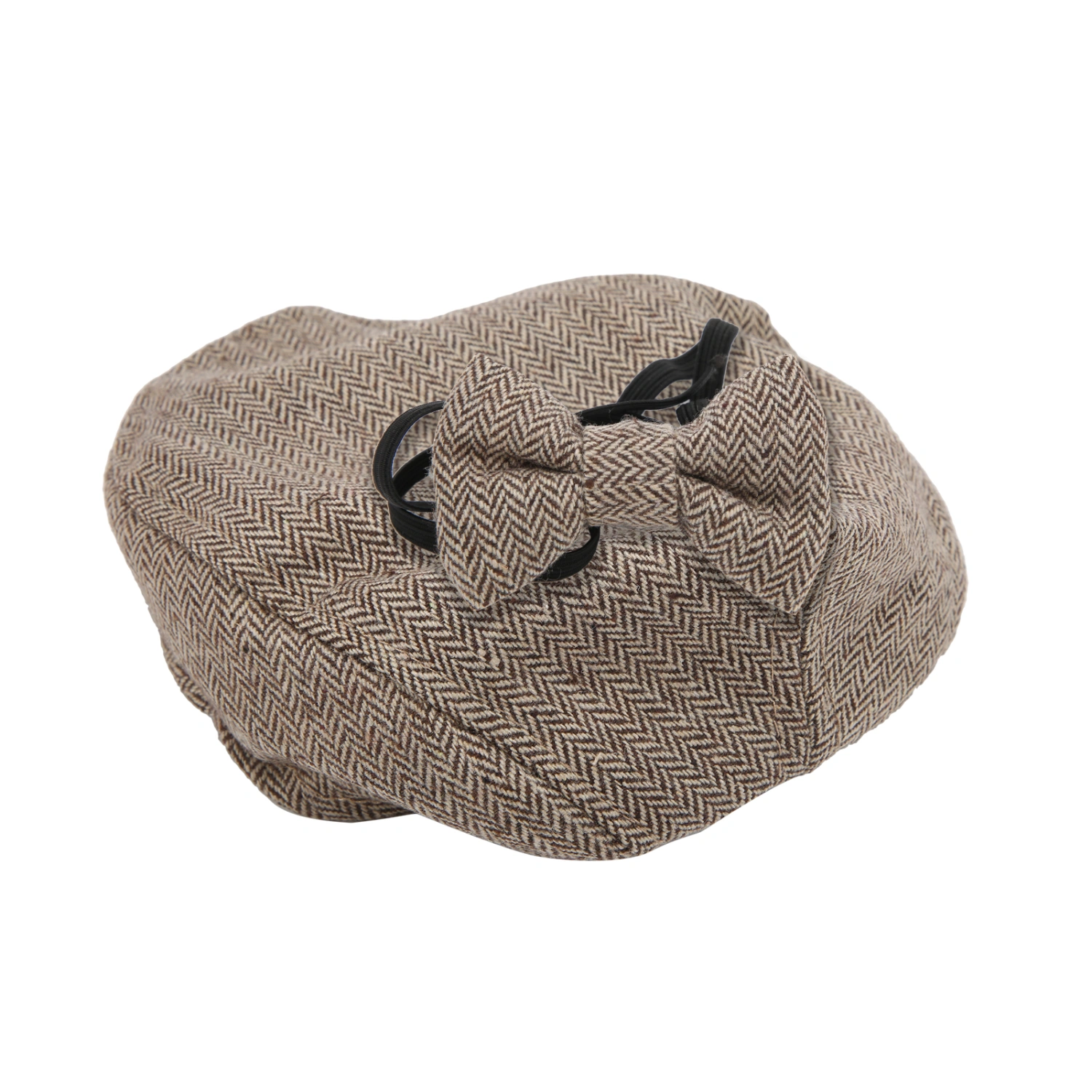 Flat Cap Gentleman Hat Bowtie Photography Prop Infant Newborn Baby Photography Props Set(Coffee Gentleman Hat Bowtie)