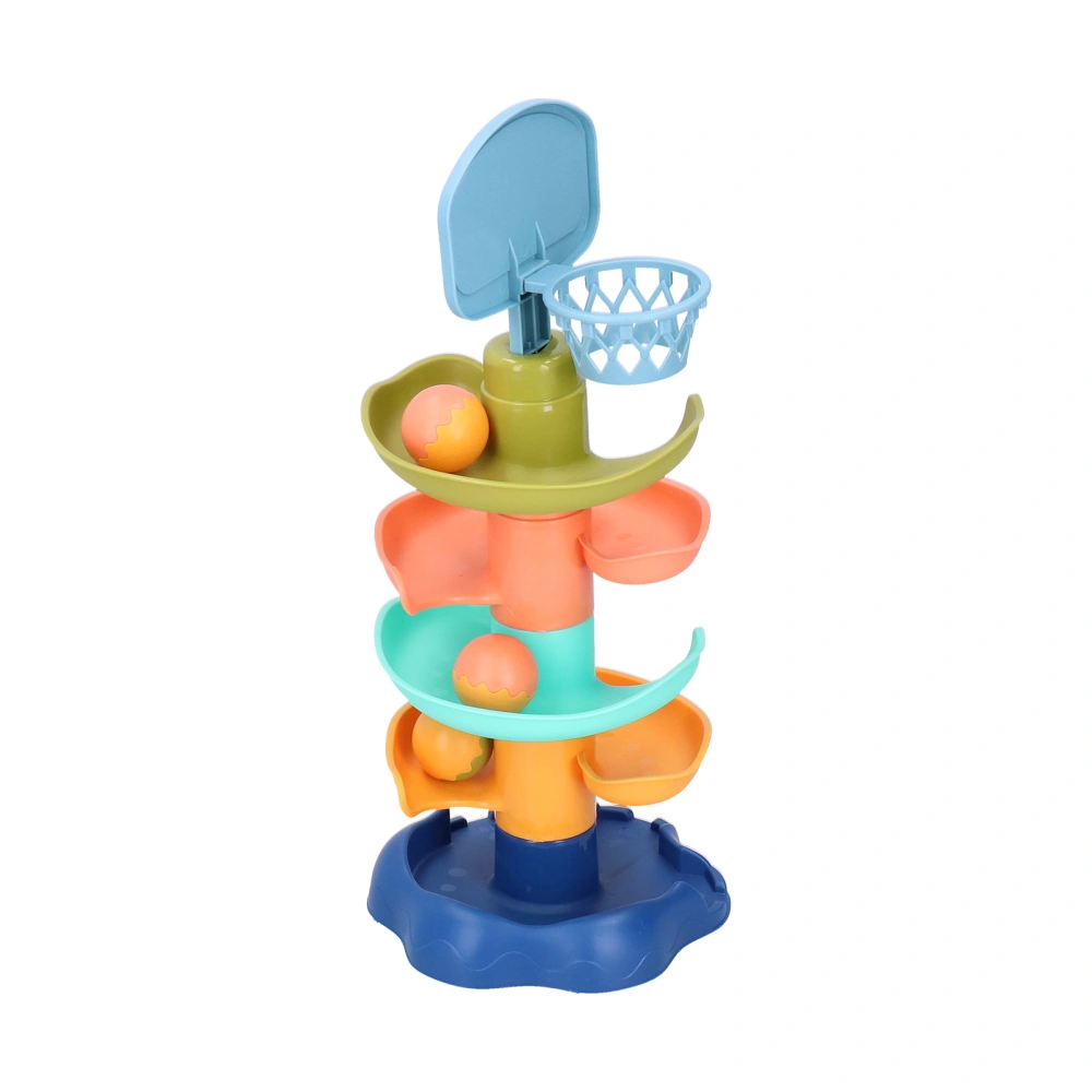 Desktop Basketball Sliding Ball Tower Toy Roll Swirling Tower Toy for Children Kids Toddler5 Layers