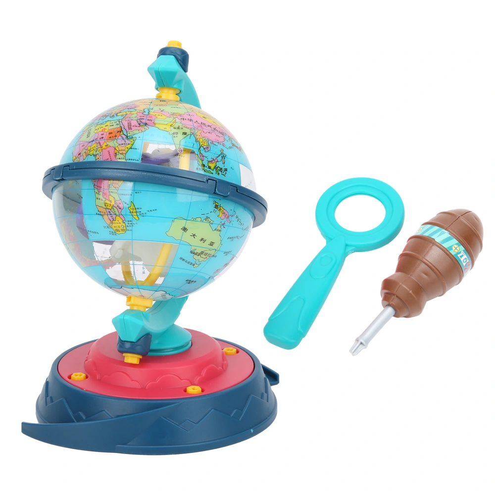 DIY Nut Combination Globe Model Toy Children Kids Toddler Education Assembly Toy SetBlue