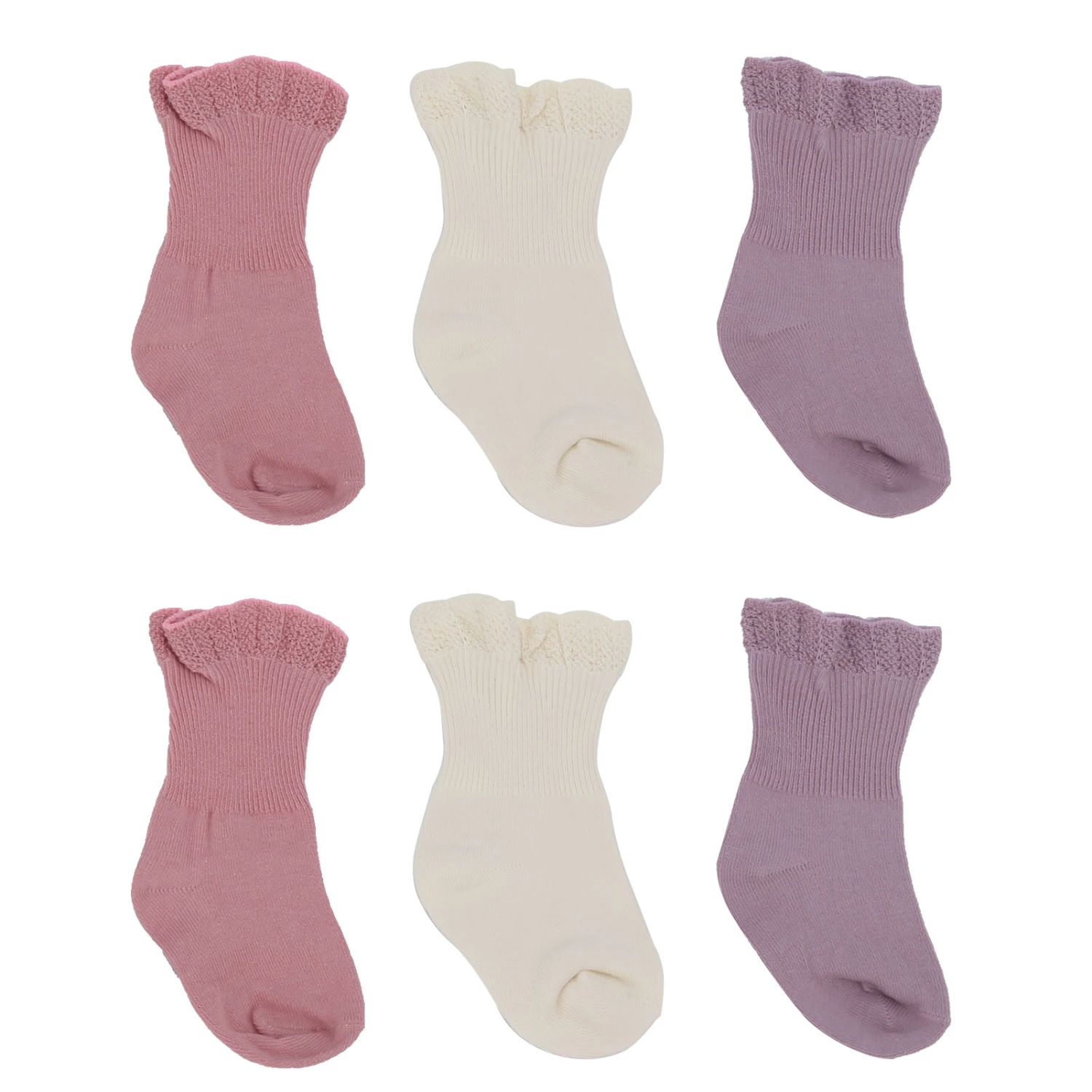 3 Pairs Infant Cotton Socks Soft Loose Medium Long Socks for Children Baby GirlsBaby Socks 0‑1 Year Old