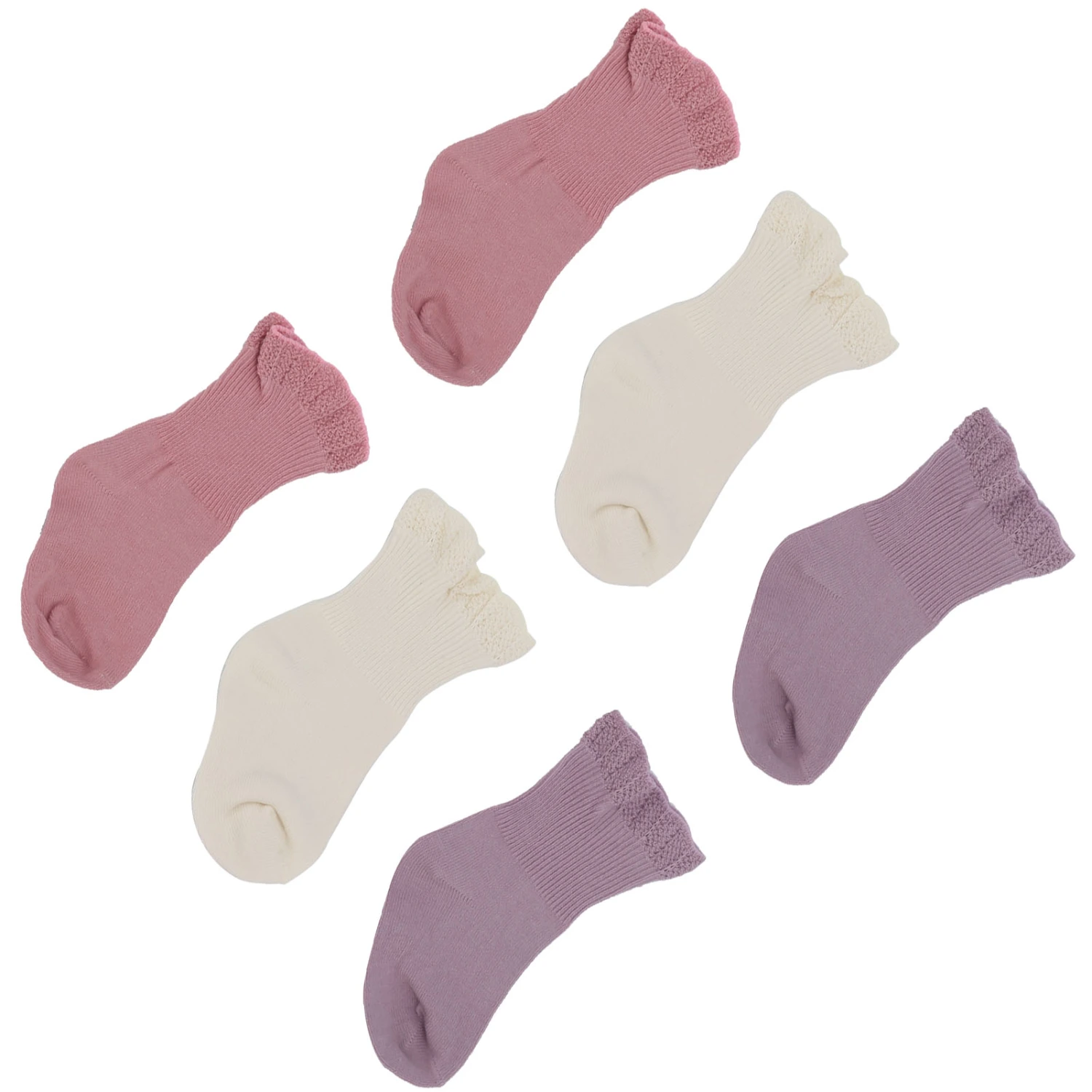 3 Pairs Infant Cotton Socks Soft Loose Medium Long Socks for Children Baby GirlsBaby Socks 0‑1 Year Old