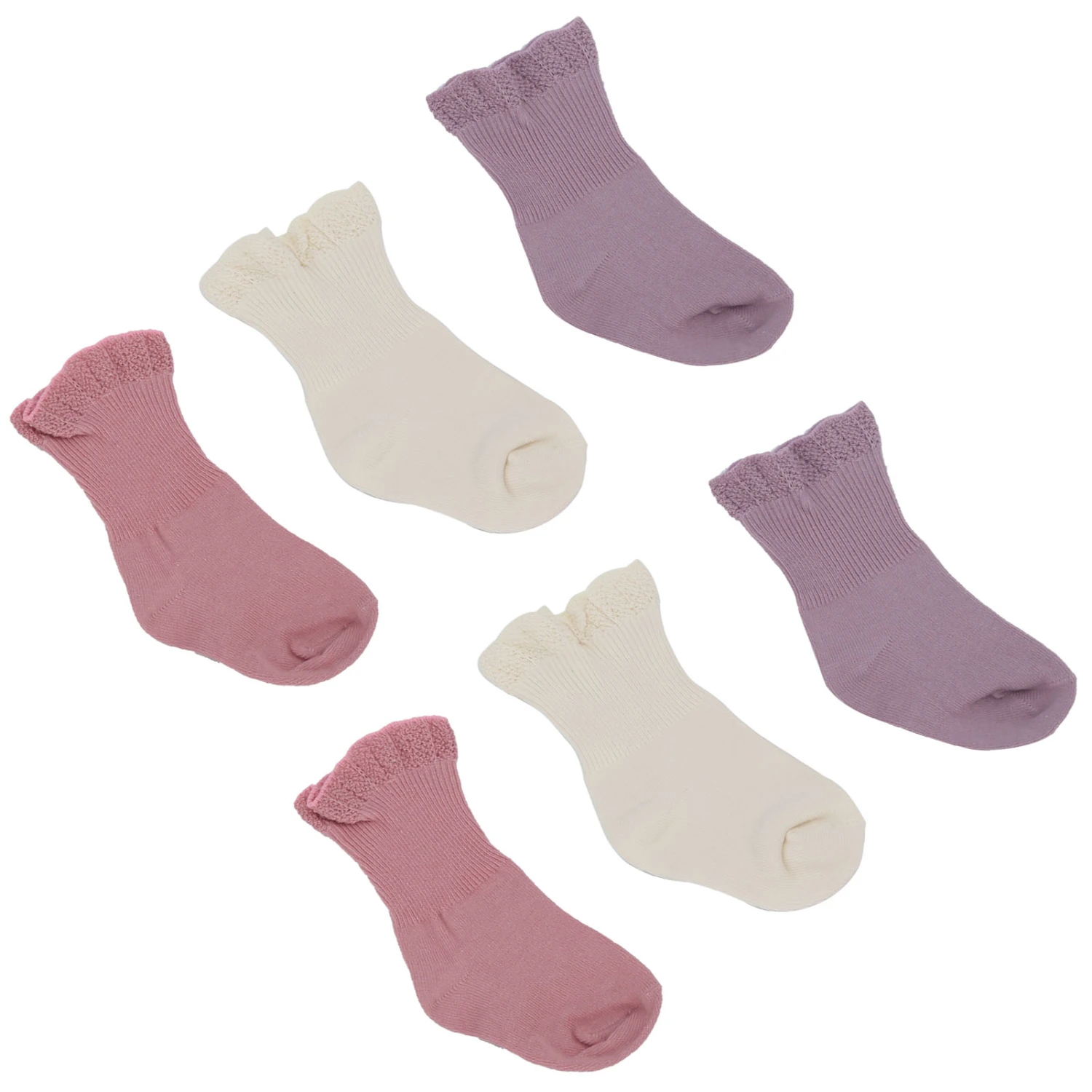 3 Pairs Infant Cotton Socks Soft Loose Medium Long Socks for Children Baby GirlsBaby Socks 0‑1 Year Old