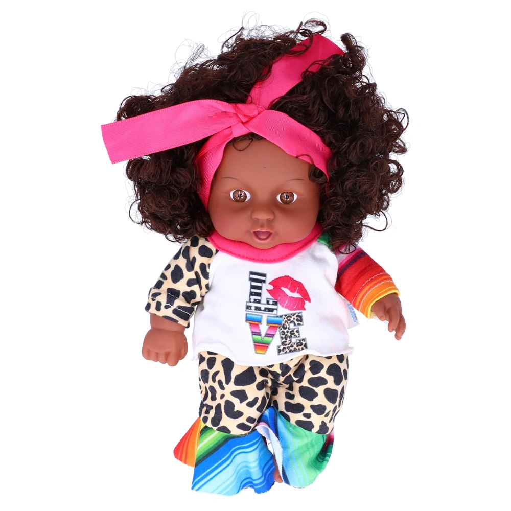 Vinyl Lifelike Baby Play Doll African Girl Dolls Simulation Children Kids Toddler Doll Toy Q8-047C