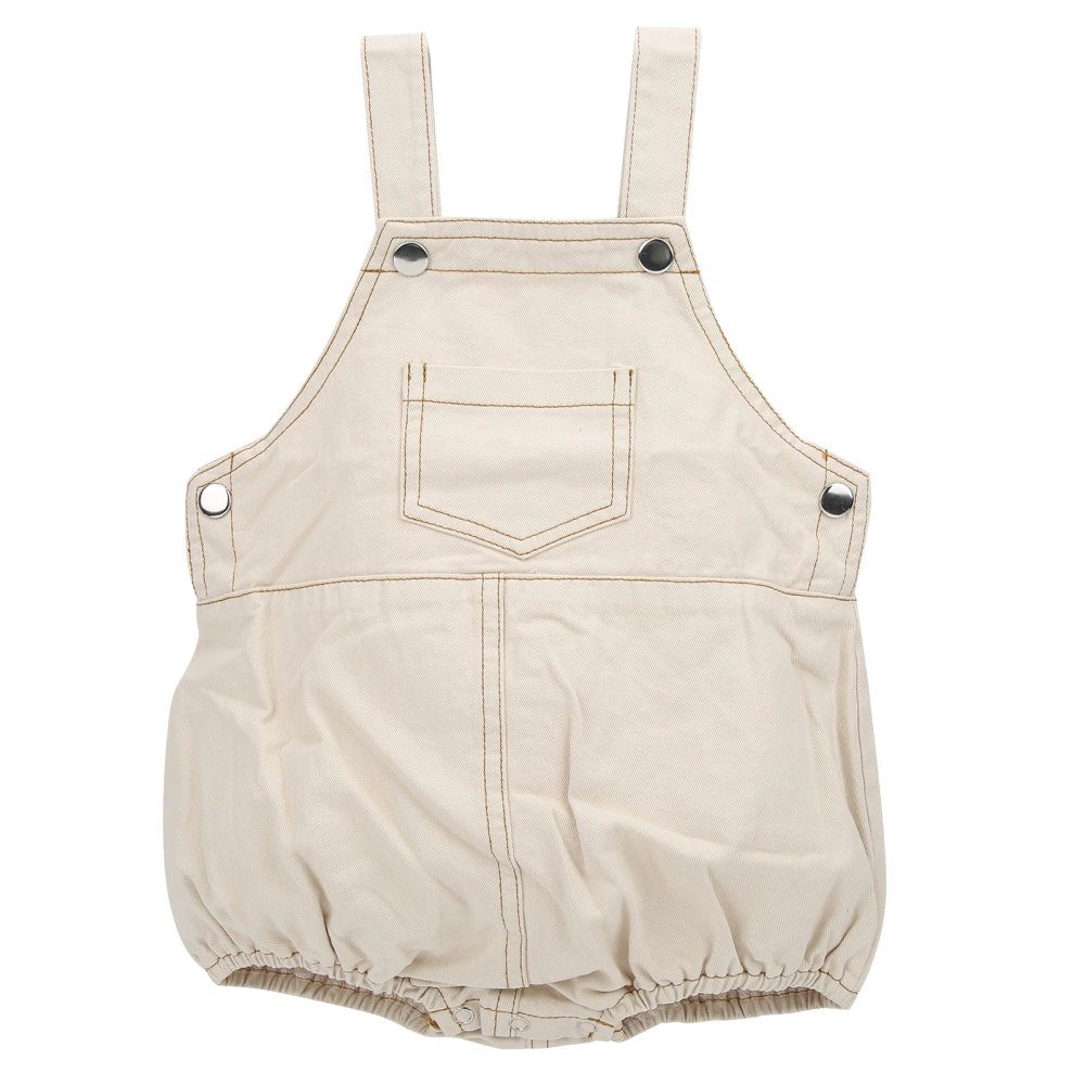 Unisex Infant Romper Cotton Sleeveless One Piece Jumpsuit Clothes for 0‑2 Years Old BabyApricot 73cm