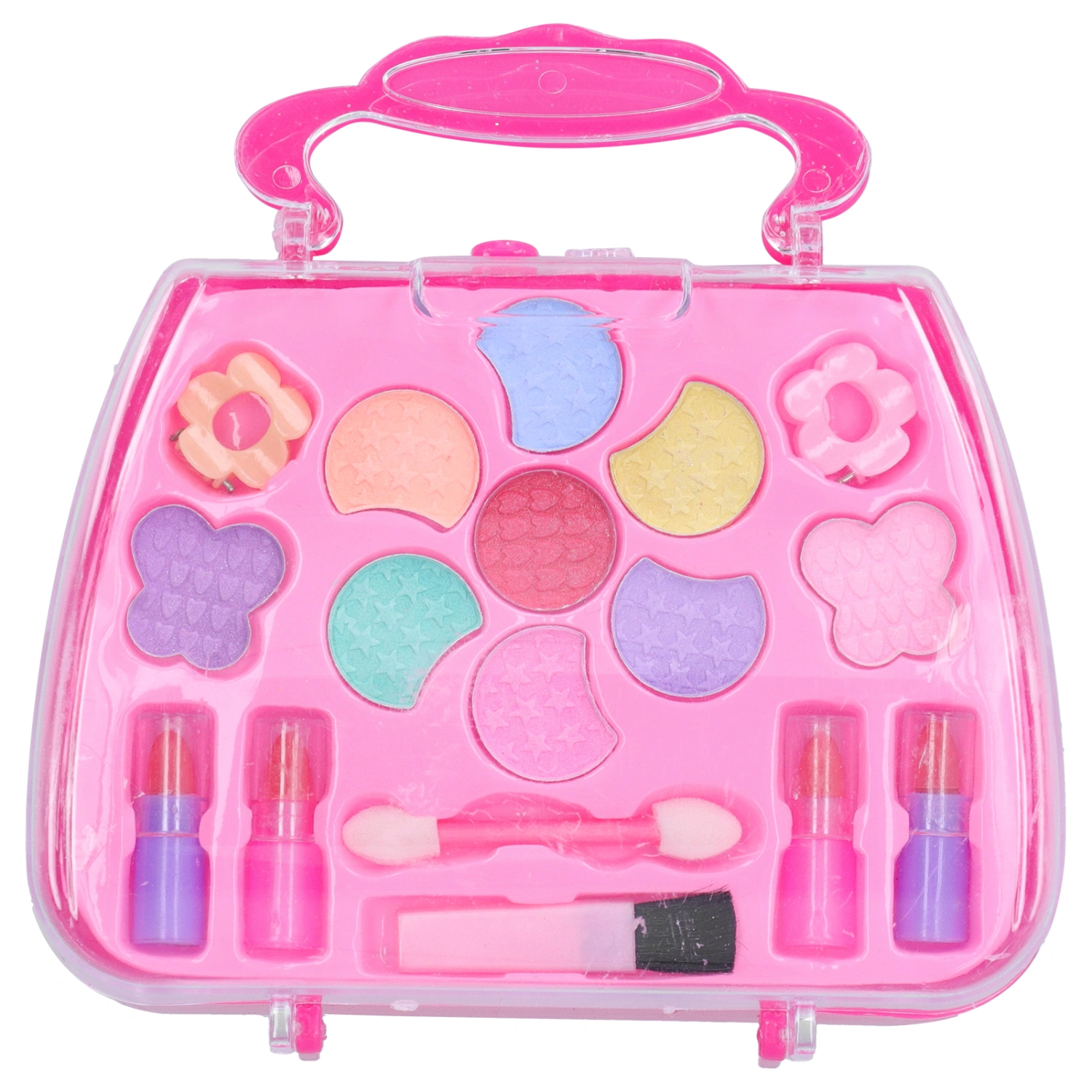 Pretend Play Makeup Toy Girls Safe WaterSoluble Beauty Makeup Cosmetic Kit Toys(Pink )